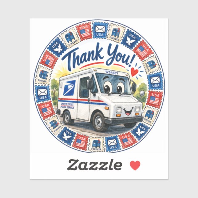 Sticker Remerciement aux travailleurs postaux  (Feuille)