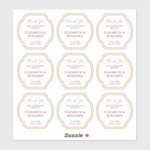 Sticker Remerciements de mariage aux fleurs sauvages Bohèm
