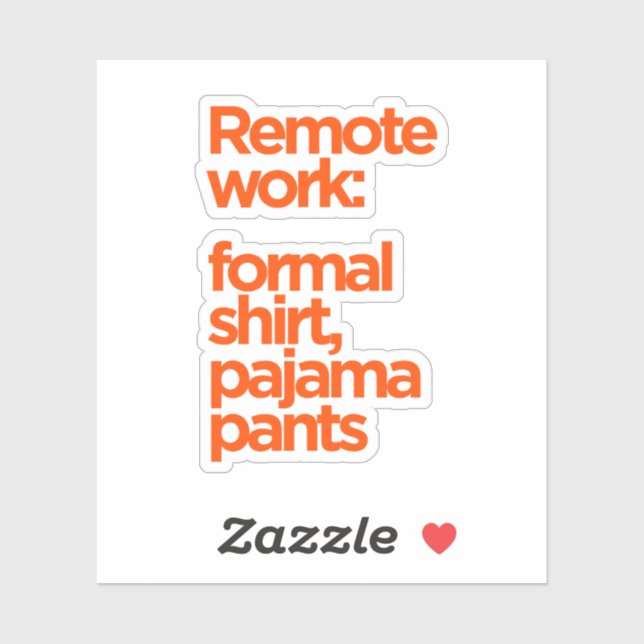 Sticker Remote work (Feuille)
