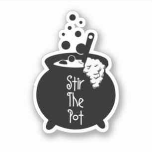 Sticker Remuer Le Pot - Sorcière Cauldron
