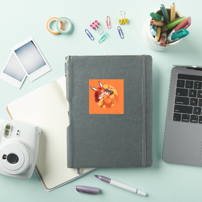 Sticker Rena Rouge Orange Badge (Couverture iPad)
