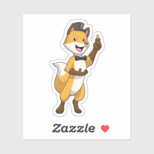 Sticker Renard en marié avec alliance