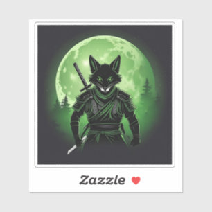 Sticker Renard noir en silhouette