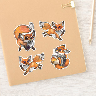Sticker Renards mignons de bébé