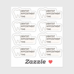 Sticker Rendez-vous pour dentiste Rappel Bujo Planner Cale
