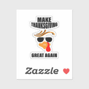 Sticker Rendre Thanksgiving super à nouveau, Drôle Turquie