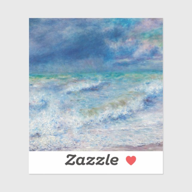 Sticker Renoir Seascape. Impressionnisme marin bleu (Feuille)