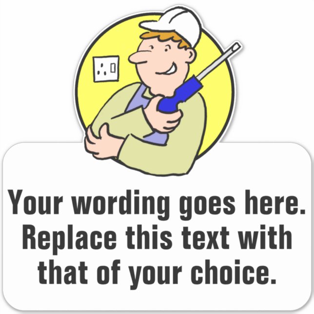 Sticker Réparations électriques (Devant)