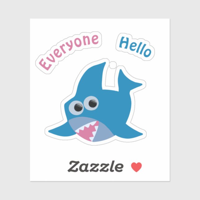 Sticker Requin-bébé (Feuille)