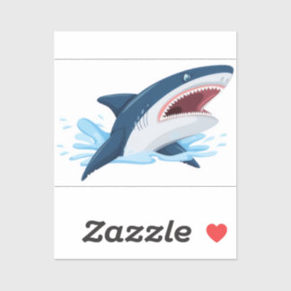 Sticker requin de dessin animé