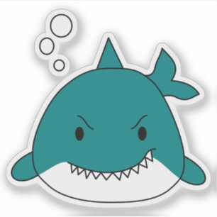 Sticker Requin de dessin animé
