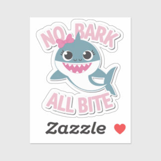 Sticker Requin sans aboiement tout mordant nœud papillon c