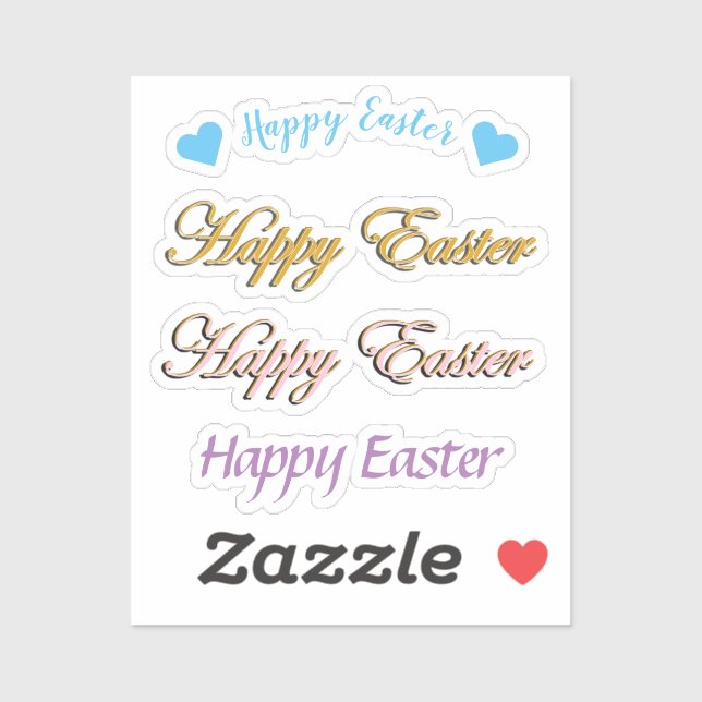 Sticker Réservation de rebuts heureux Pâques (Feuille)