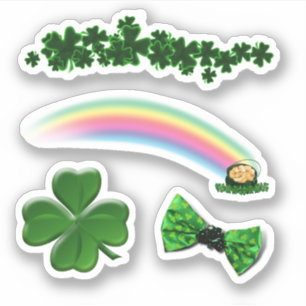 Sticker Réservation de scrapbooking Trèfles Arc-en-ciel St