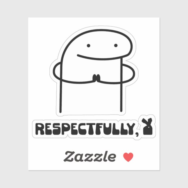 Sticker Respectueusement Non en arabe drôle (Feuille)