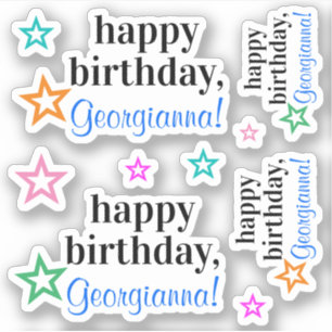 Sticker Respectueux "joyeux anniversaire" + Forme du conto