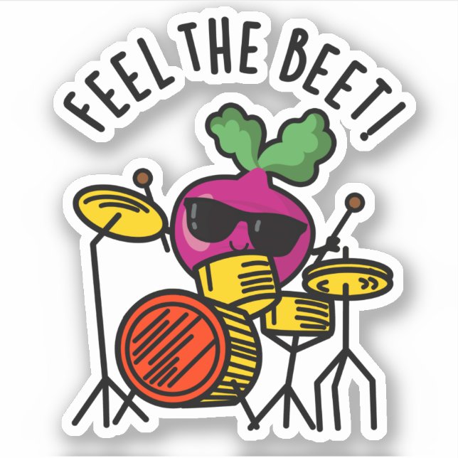 Sticker Ressentez La Beet Funny Veggie Pun (Devant)