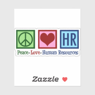 Sticker Ressources humaines Peace Love HR