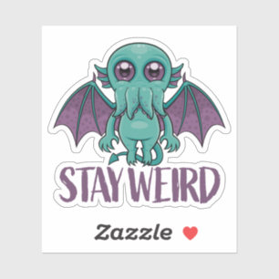 Sticker Reste un monstre Cthulhu mignon