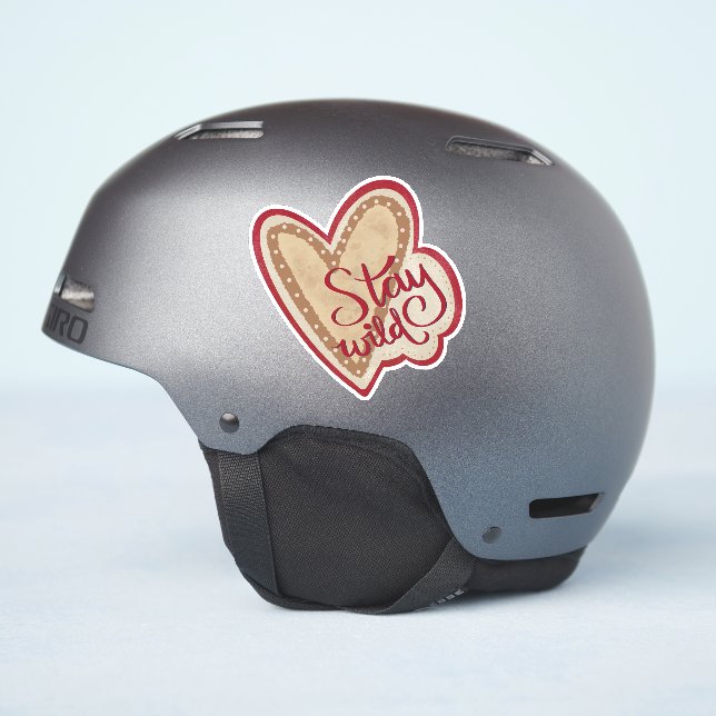 Sticker Restez à l'abri Coeur moderne Inspiration Inspirit (Côté casque)