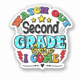Sticker Retour À L'École Suivre La Deuxième Année Je Viens
