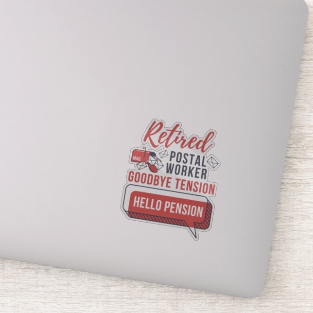 Sticker Retraité Mailman Postal Worker Retraite Funny (Détail)