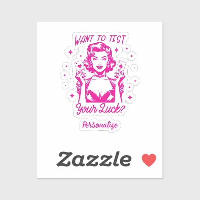 Sticker Retro 1950 Glam Girl Drôle Citation sarcastique (Feuille)
