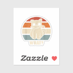 Sticker Rétro Ce Chat Couteau Meow Kitty Funny Chats Maman