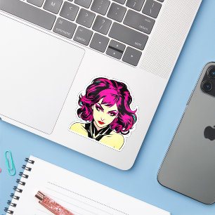 Sticker Retro Charme comique - Bright Pop Art Girl