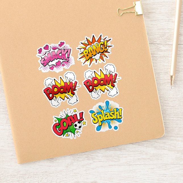 Sticker Retro Comic Book Pop Art (Carnet)