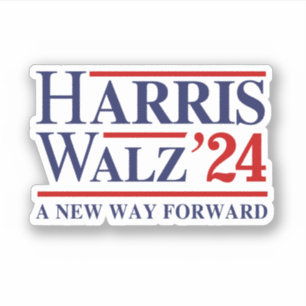 Sticker Retro Harris Walz '24 - Nouvelle voie vers l'avant