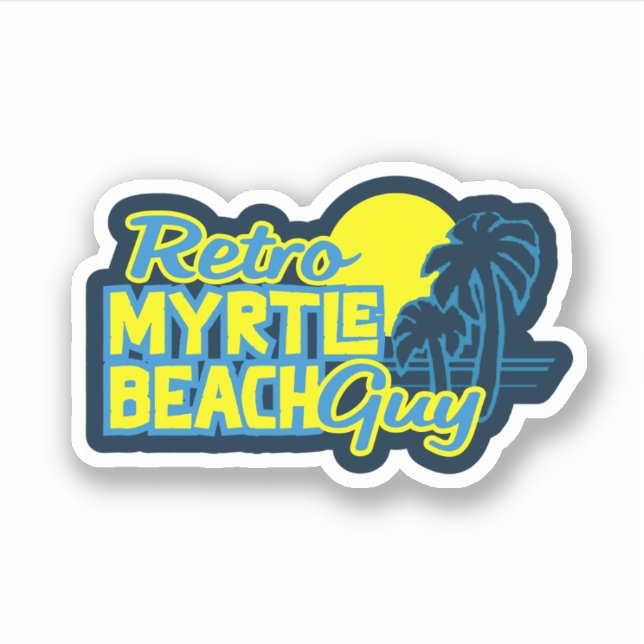 Sticker Rétro Myrtle Beach Guy (Devant)