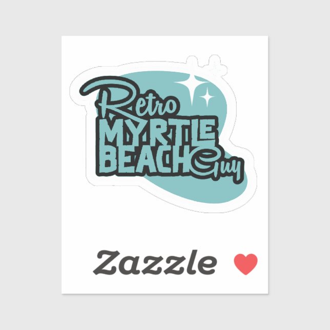 Sticker Rétro Myrtle Beach Guy (Feuille)