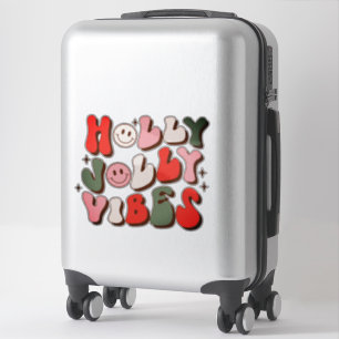 Sticker Retro Noël Holly Jolly Vibes Vacances tendance