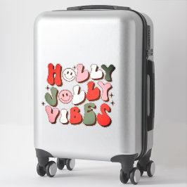 Sticker Retro Noël Holly Jolly Vibes Vacances tendance