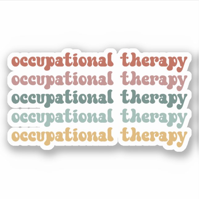 Sticker Retro OT ergothérapie OT étudiant (Devant)