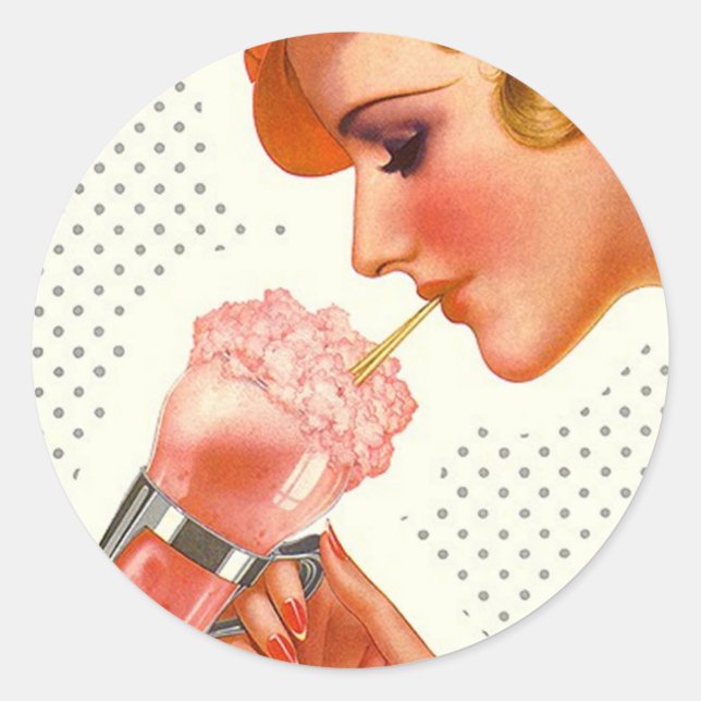 Sticker Retro Soda Fountain Mag couverture publici (Devant)