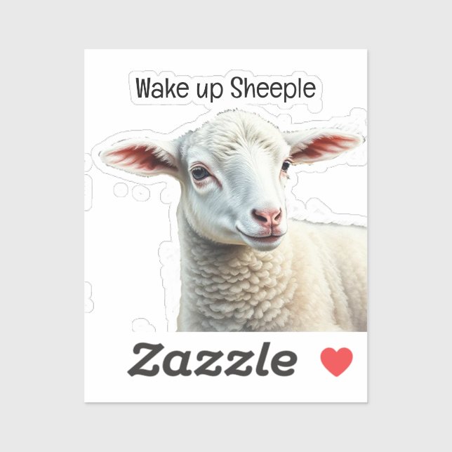 Sticker Réveillez Sheeple Conspiration Théorie Citation (Feuille)
