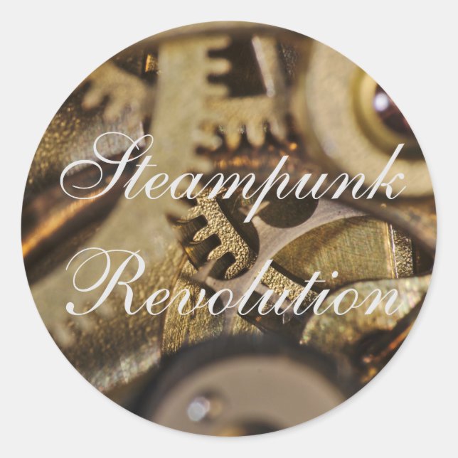 Sticker : Révolution de Steampunk. Mécanisme de su (Devant)