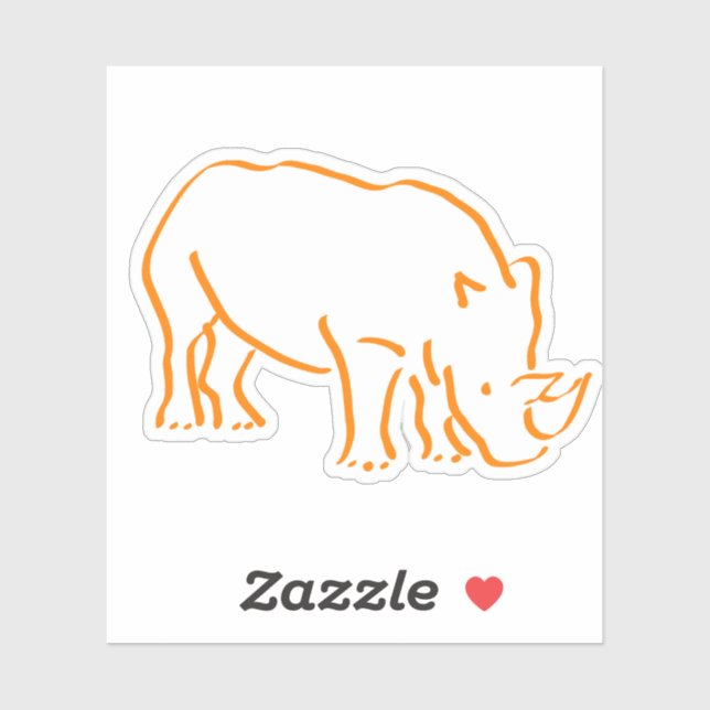 Sticker Rhino (Feuille)