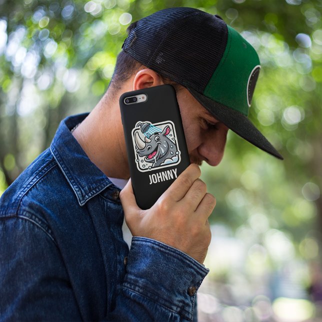 Sticker Rhino avec texte personnalisé (Créateur téléchargé)