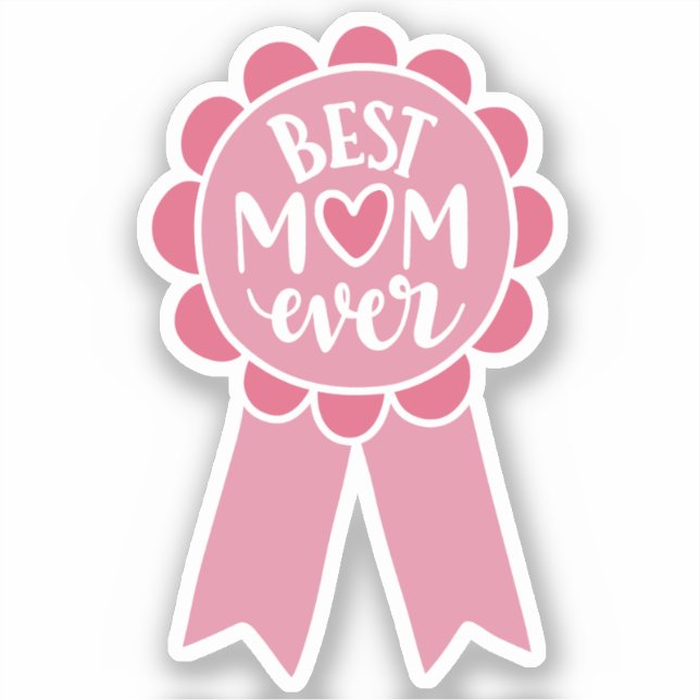 Sticker Ribbon Maman Award | Cadeau d'appréciation de la m (Recto)