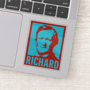Sticker Richard Wagner Pop Art Portrait personnalisé Coupe