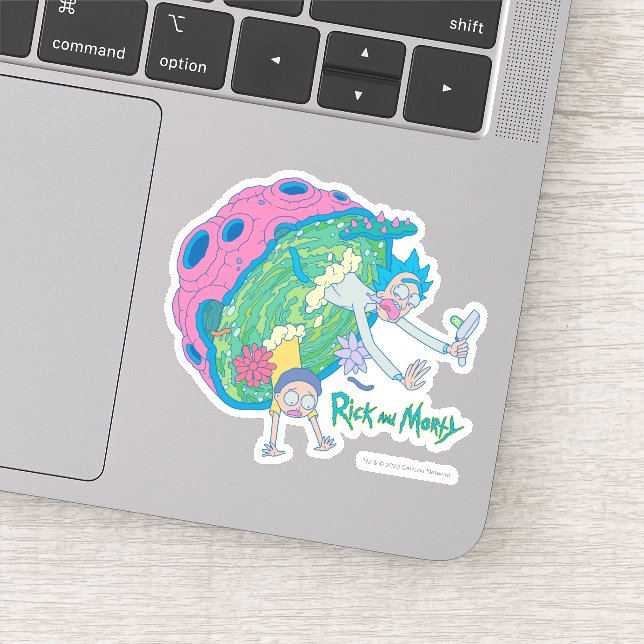 Sticker RICK ET MORTY™ | Décrochage du portail infecté (Détail)