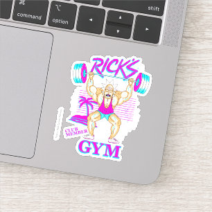 Sticker RICK ET MORTY™   Membre Rick's Gym Club