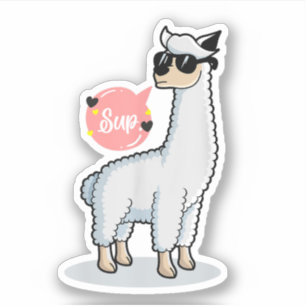 Sticker Rien de dramatique Lama qui aime les animaux Incro