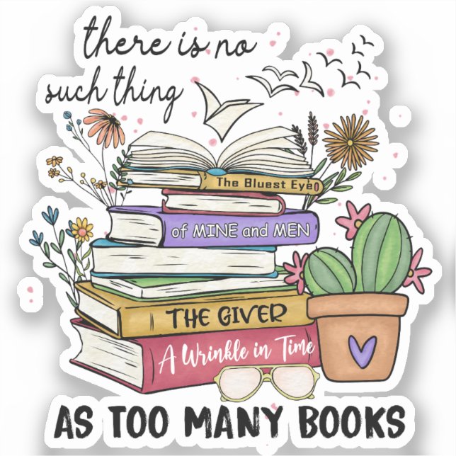 Sticker Rien De Trop De Livres (Recto)