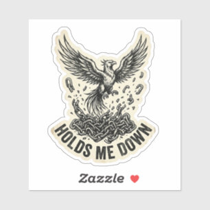 Sticker Rien ne me retient Phoenix Chaîne brisée Motard