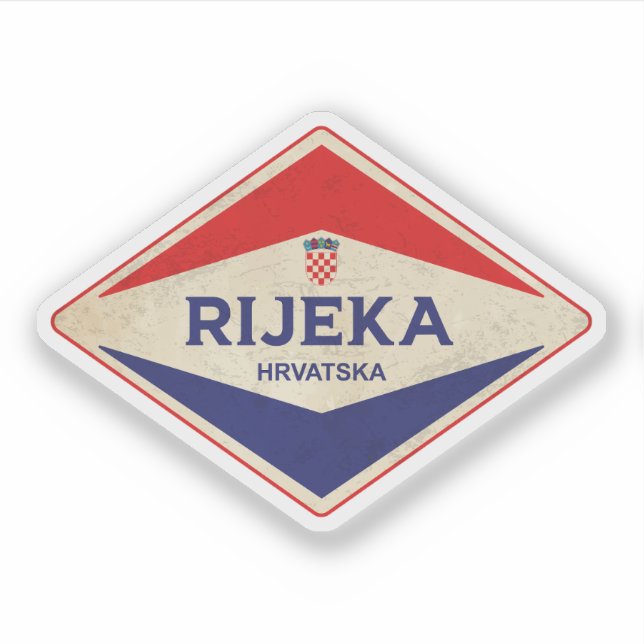 Sticker Rijeka Croatie Vintage (Devant)