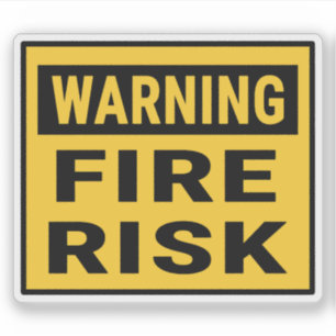 Sticker Risque d'incendie - Avertissement